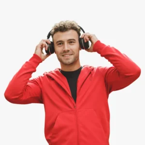 Men's Red Hooded Sweatshirt
