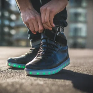 USB charging Luminous LED Leather Shoes
